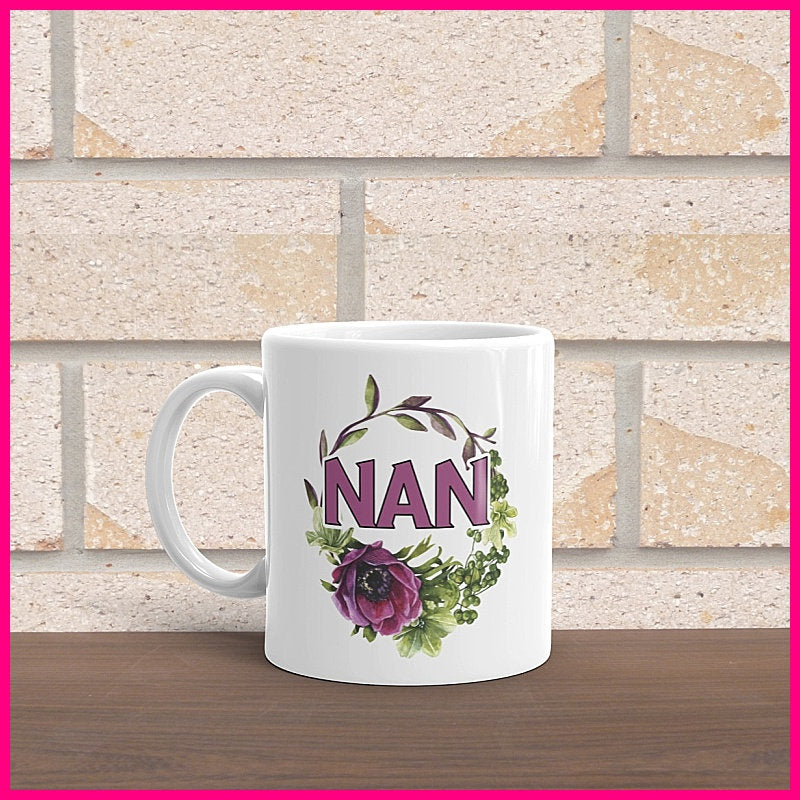 Aus - Nan Floral Wreath .. Coffee Mug