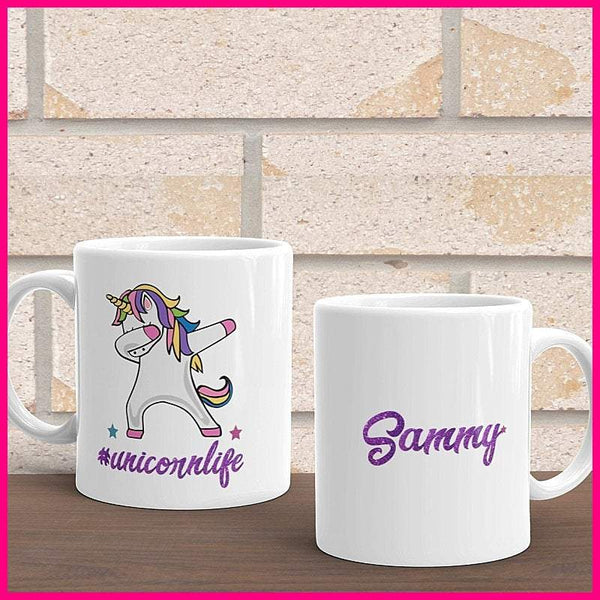 Dabbing Unicorn (#unicornlife) Coffee Mug