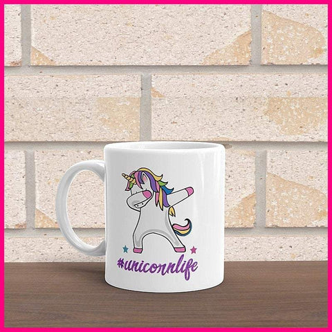 Dabbing Unicorn (#unicornlife) Coffee Mug